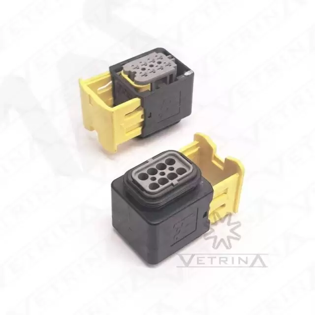 Conector MCP 8 vias preto e cinza