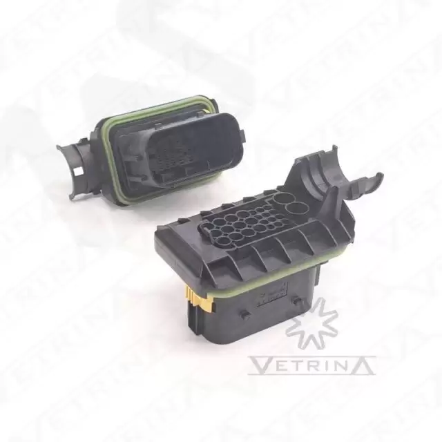 Conector MCP 26 vias preto com trava amarela